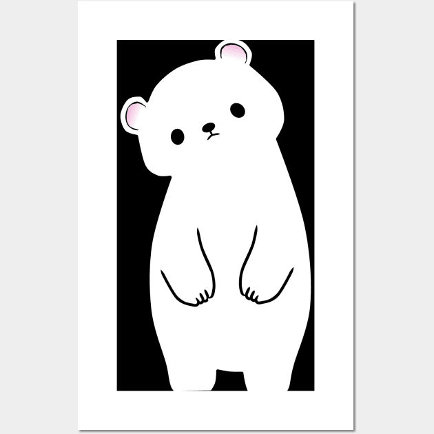 Cute Polar Bear Comic Wall Art by SPAZE